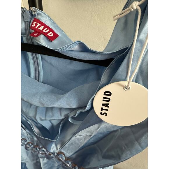 STAUD Cadence Mini Dress Azure 14 - Picture 4 of 4